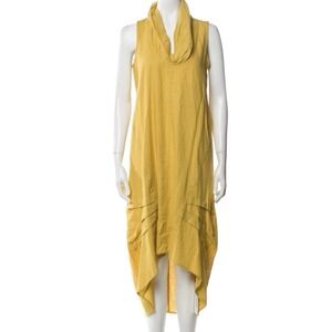 For Cynthia‎ Sleeveless Linen Blend High-low Dress, Size Medium
